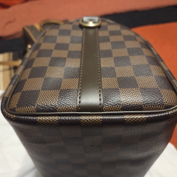 Brown Checkered Handbag Speedy 25 - Picture 7 of 11